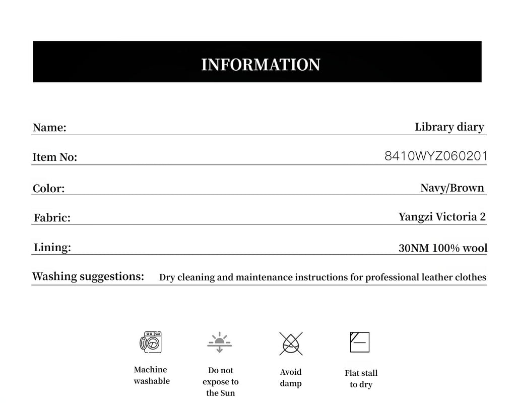 "Library Diary" Machine Washable Premium Wool Women's Polo Neck Loose Top-3