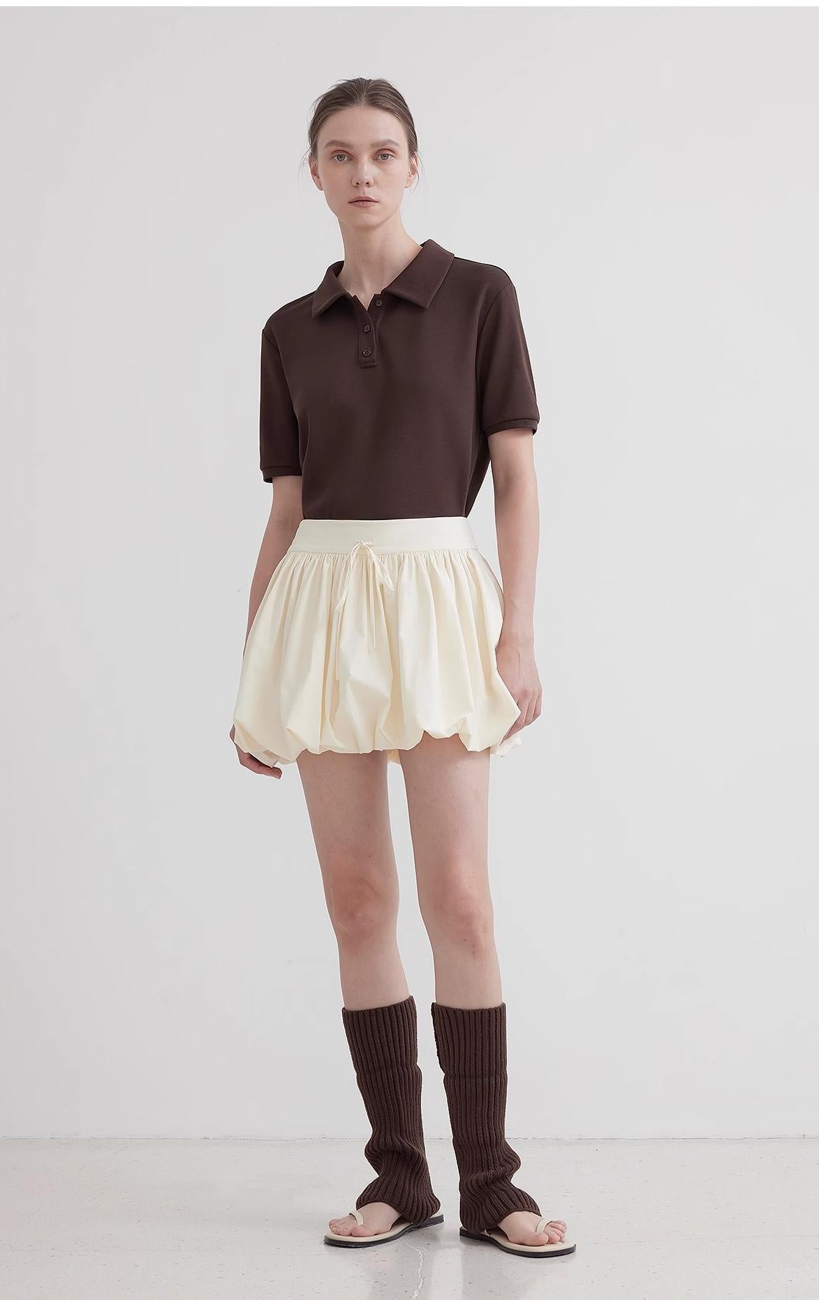 "Alice" low waist anti-exposure flower bud short skirt for women-0