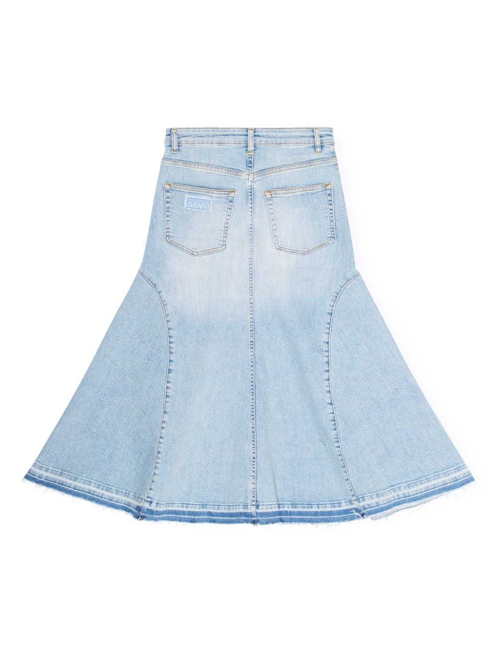 Ganni Flared denim skirt