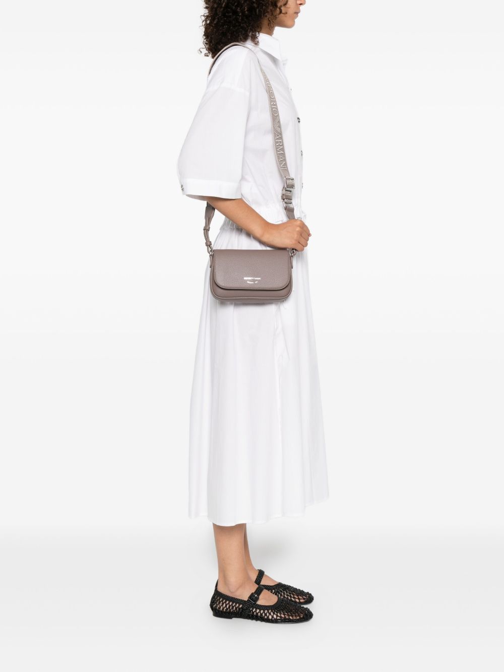 Emporio Armani Taupe Crossbody mini