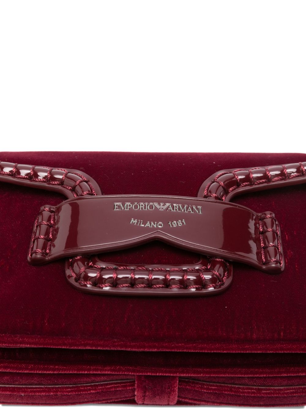 Emporio Armani Small velvet shoulder bag