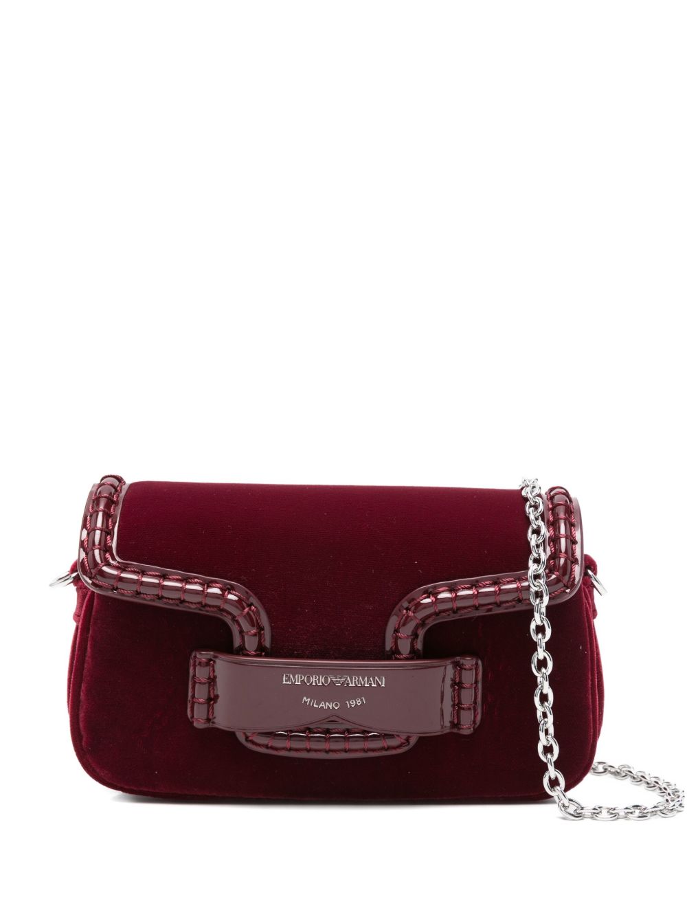 Emporio Armani Small velvet shoulder bag