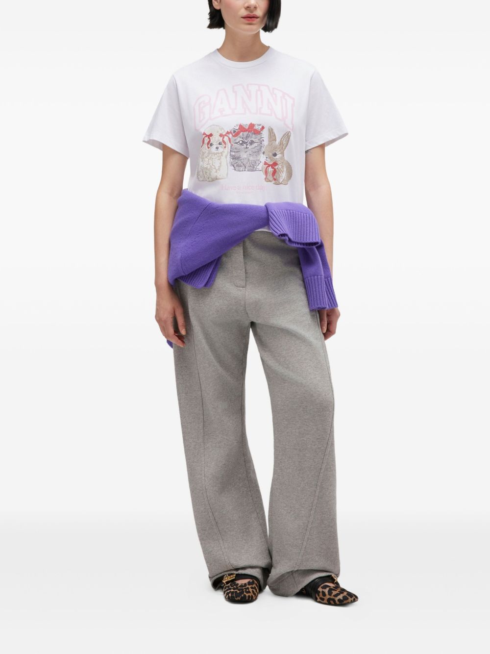 GANNI T-shirts and Polos White