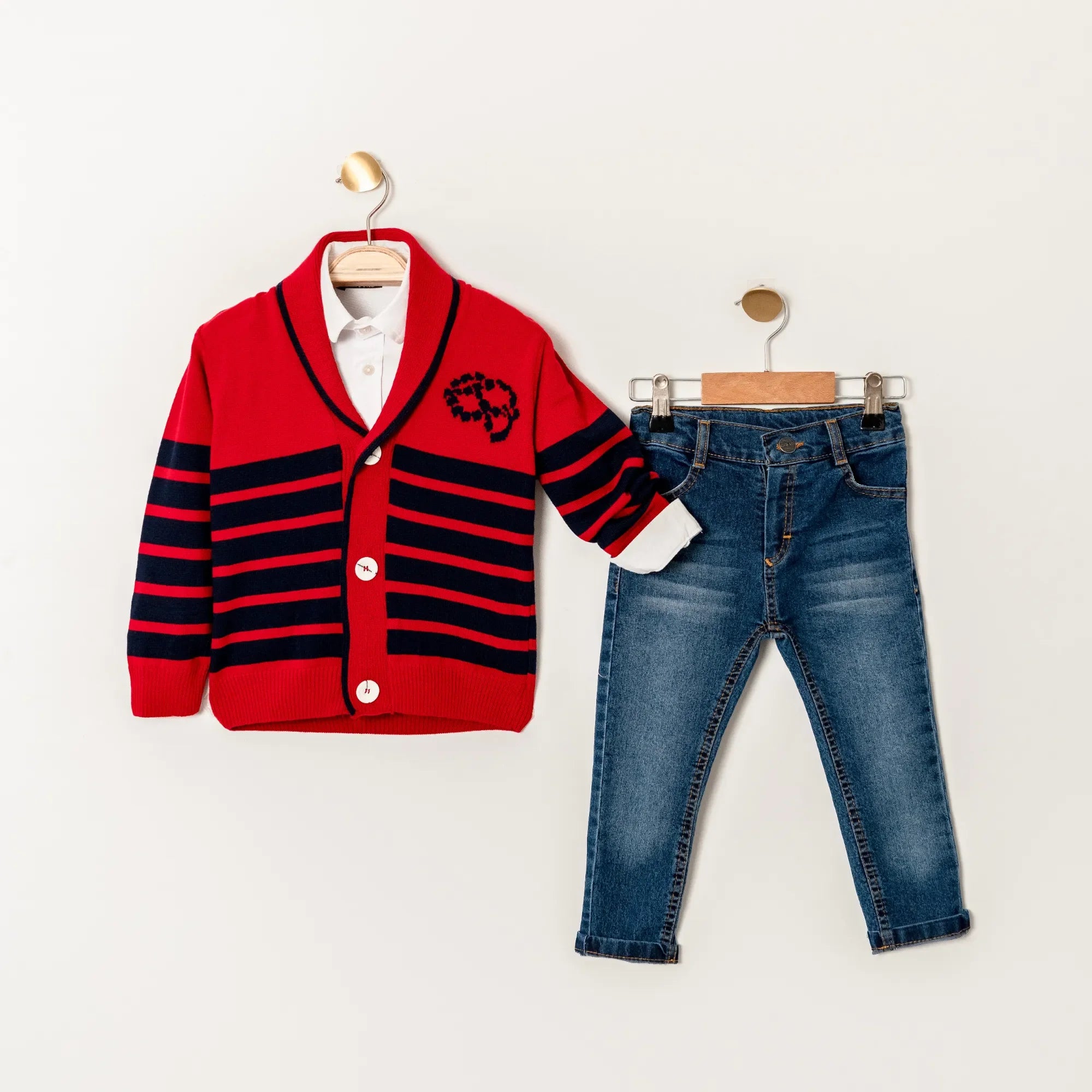 Varsity Boy Sweater Jeans Set-1