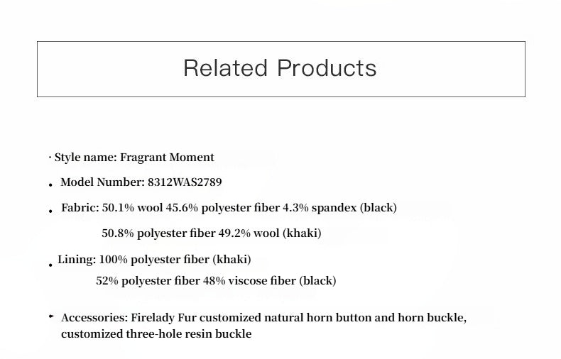 Women's Trench Coat Mid-Length British Wool Blend Petite-Friendly Overcoat "Fragrant Moment"-4