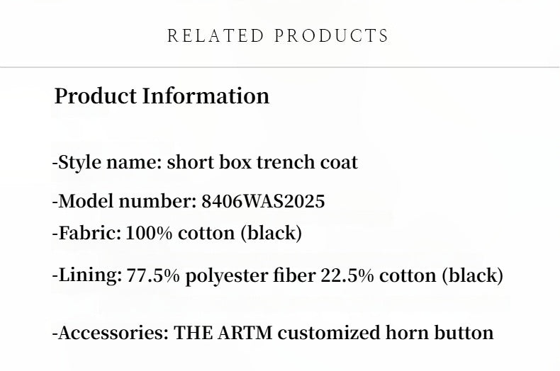 "Night Messenger" anti-wrinkle waterproof large lapel short straight box windbreaker for women-3