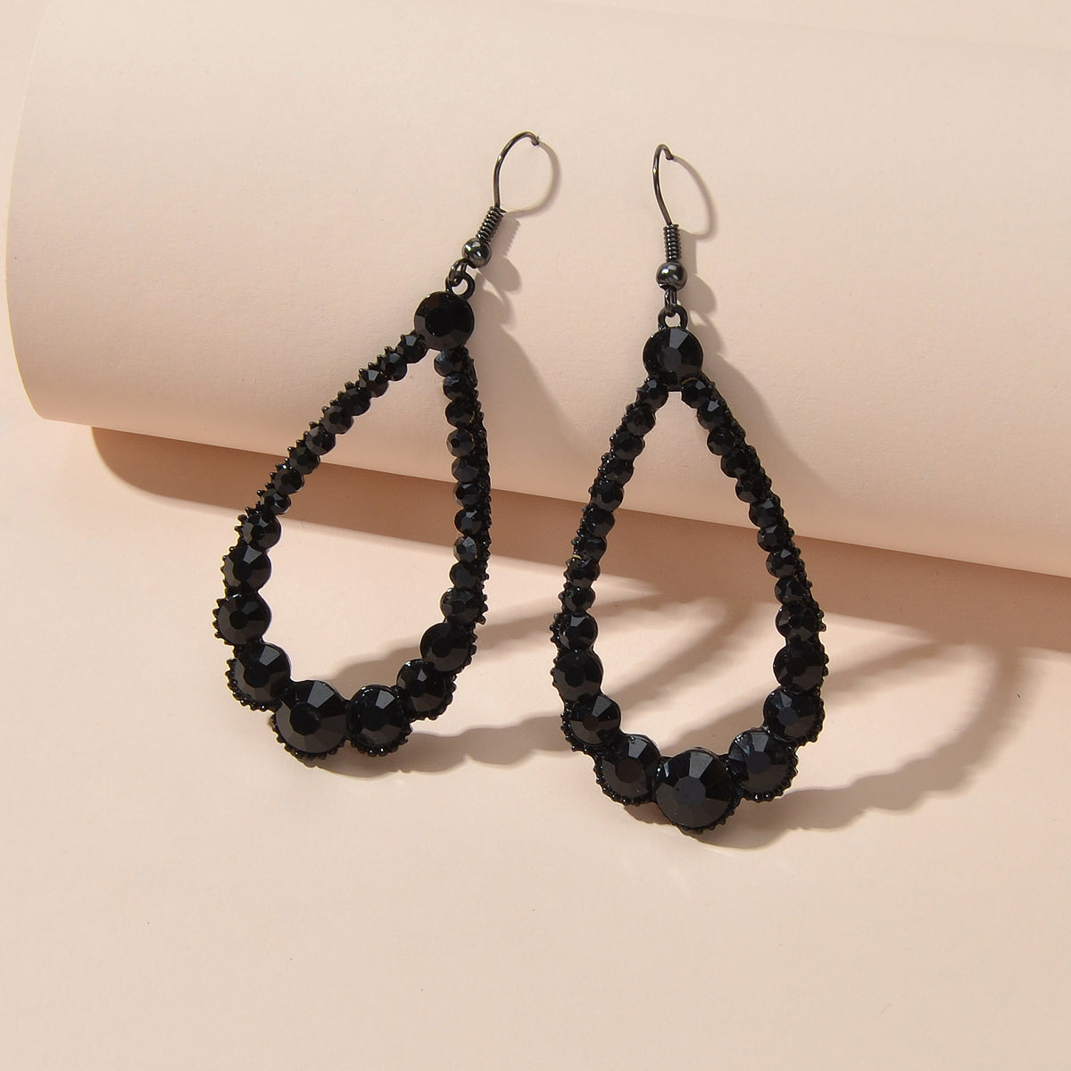 AU Local Black Water Drop Dangle Earrings Halloween Eardrop Jewelry Accessories-1