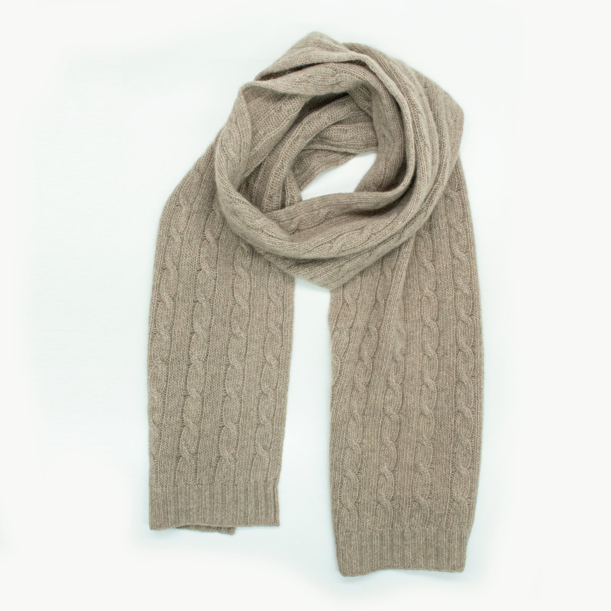 CASHMERE SCARF IN CABLES DESIGN-0