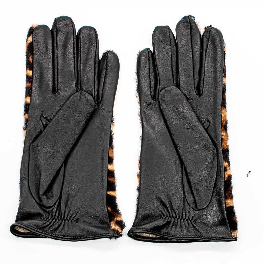 TECH LEATHER GLOVES IN ANIMAL PRINT-1
