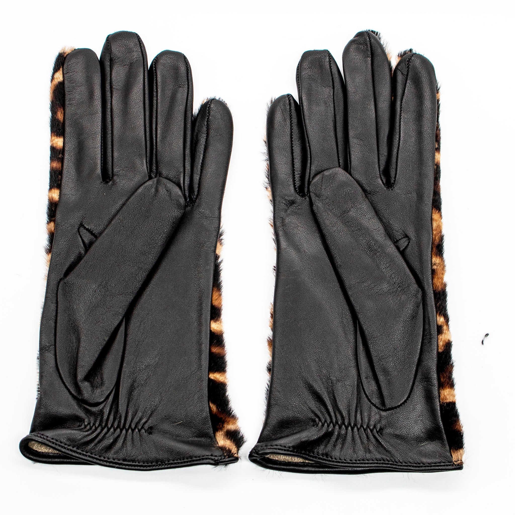 TECH LEATHER GLOVES IN ANIMAL PRINT-1