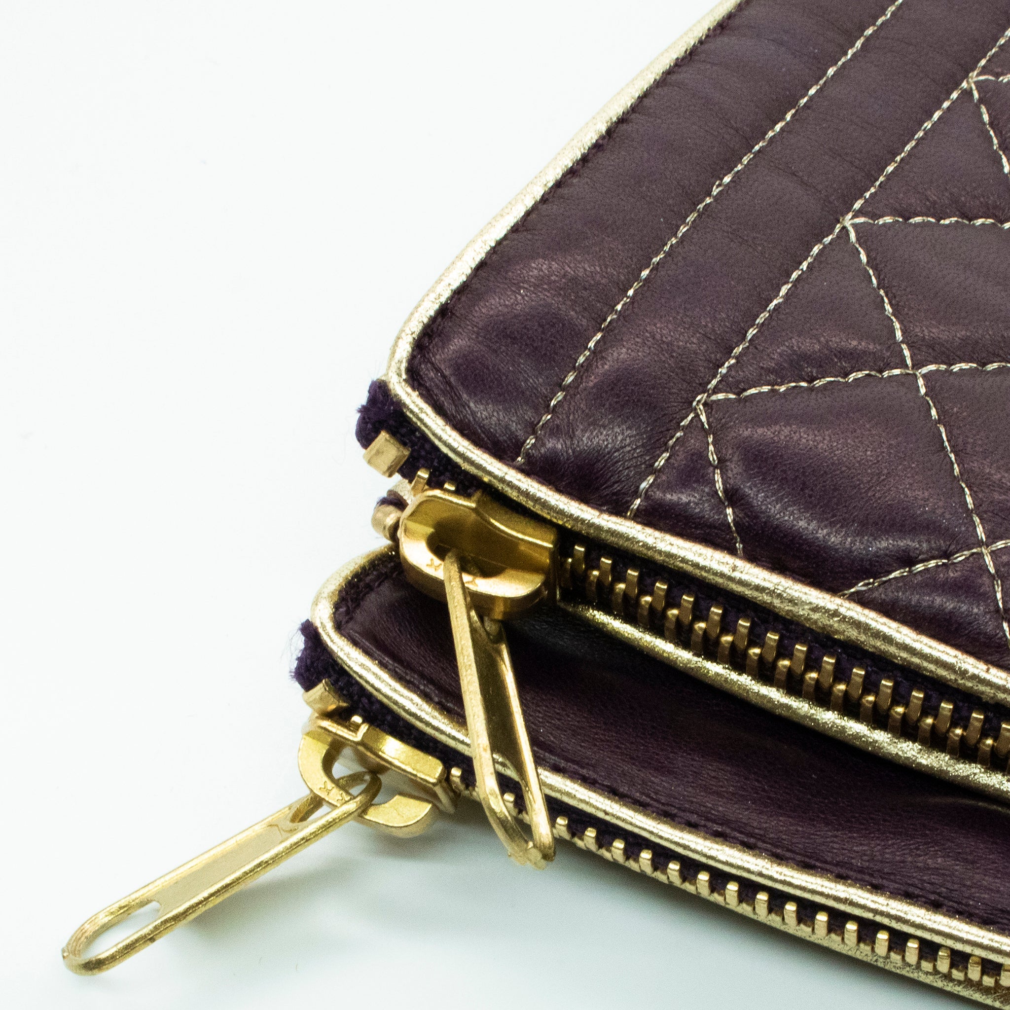 QUILTED LEATHER GLOVES WITH ZIPPER-1