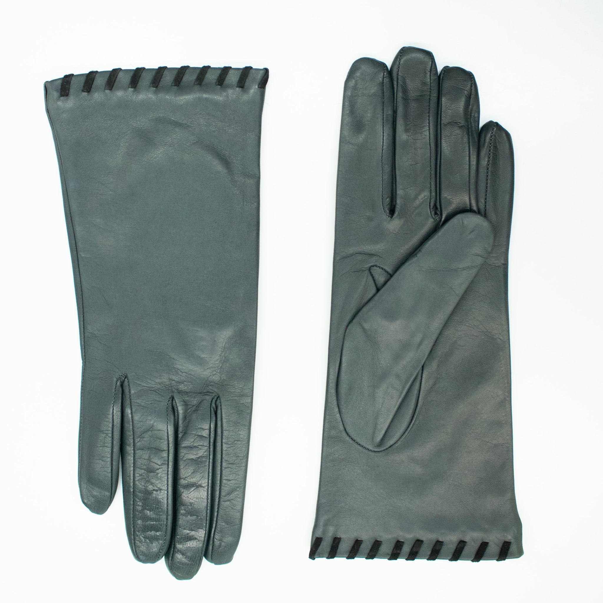 LEATHER GLOVE WITH SUEDE CONTRAST STITCH-4