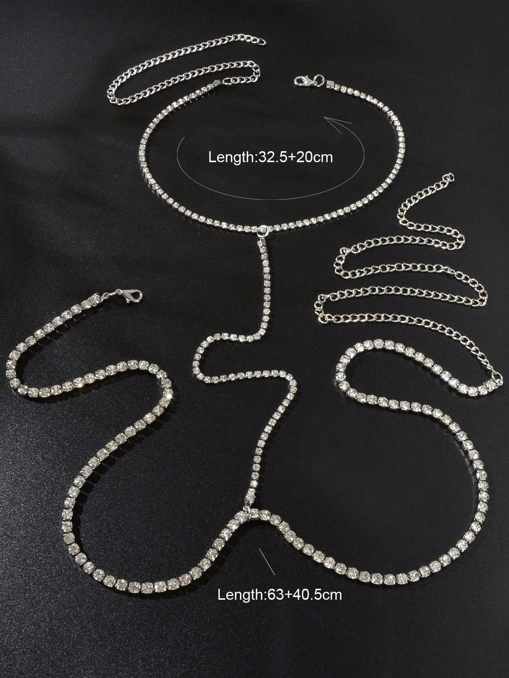 Dazzling Full Diamond Sparkle Body Chain Glamorous Statement Jewelry-1
