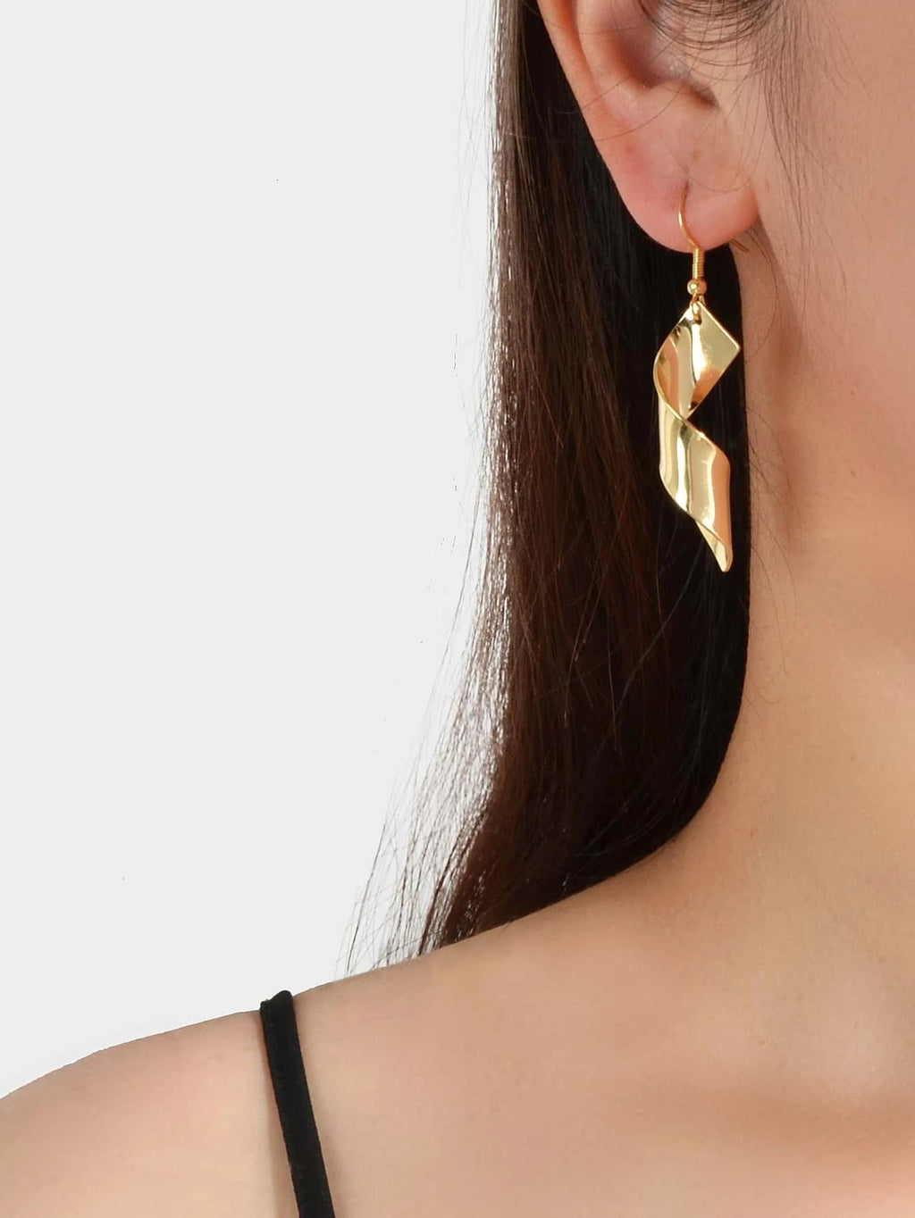 Punk Style Women Accessories Silver Geometric Spiral Dangle Statement Earrings-0