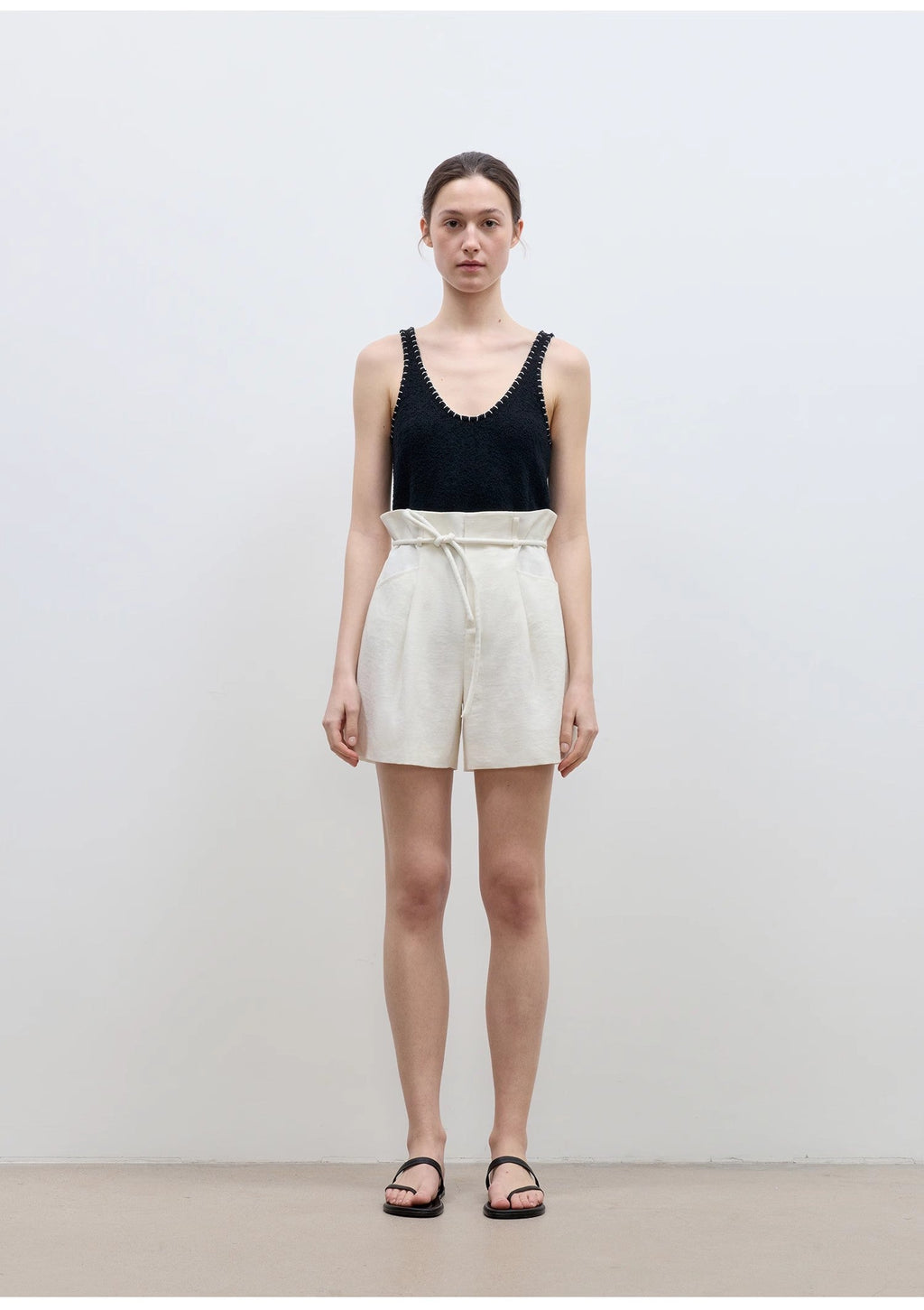 "Jungle Fantasy" Flower Bud Drawstring High Waist Shorts Women-4