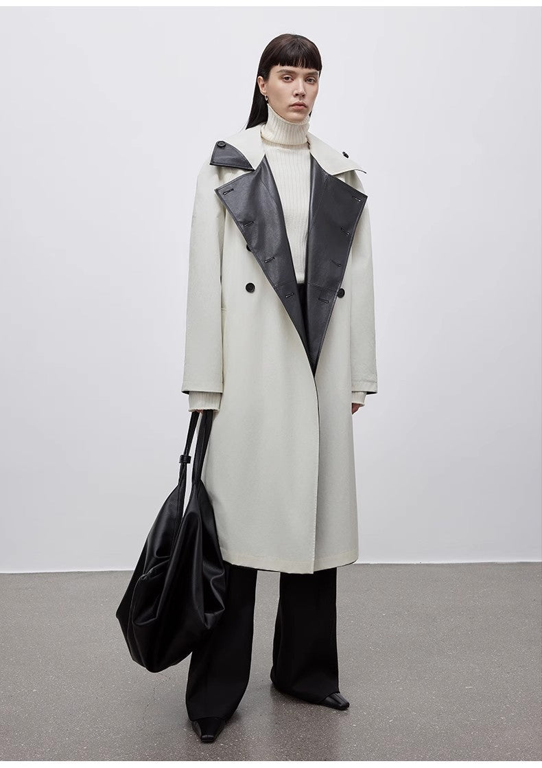 "Moonlight Essence" Machine Washable 48S Wool Pile Collar Bottoming Shirt Slim Fit Inner Knitted Sweater for Women-1