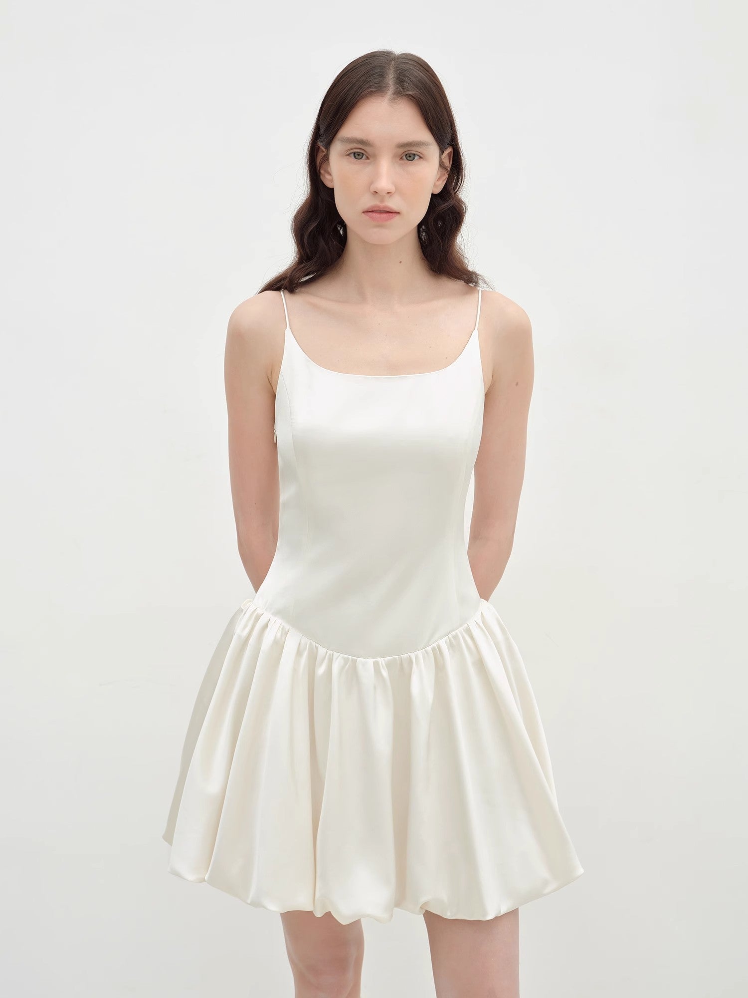 "Ballet" Acetate Satin Luxury Slip Dress-4