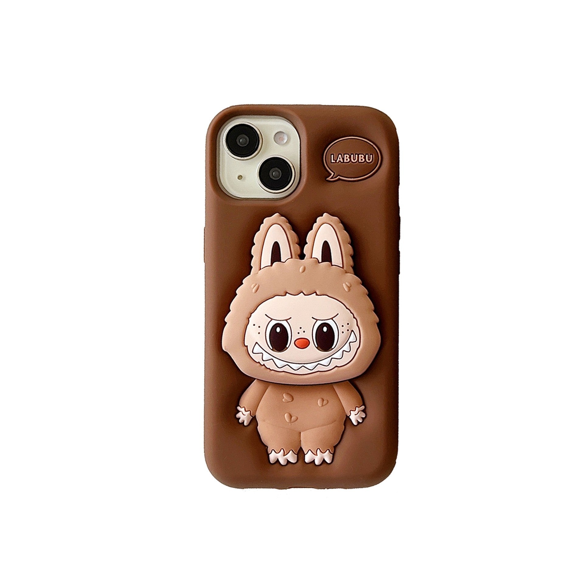 3D Snuggle Suit Labubu Silicone Phone Case-0