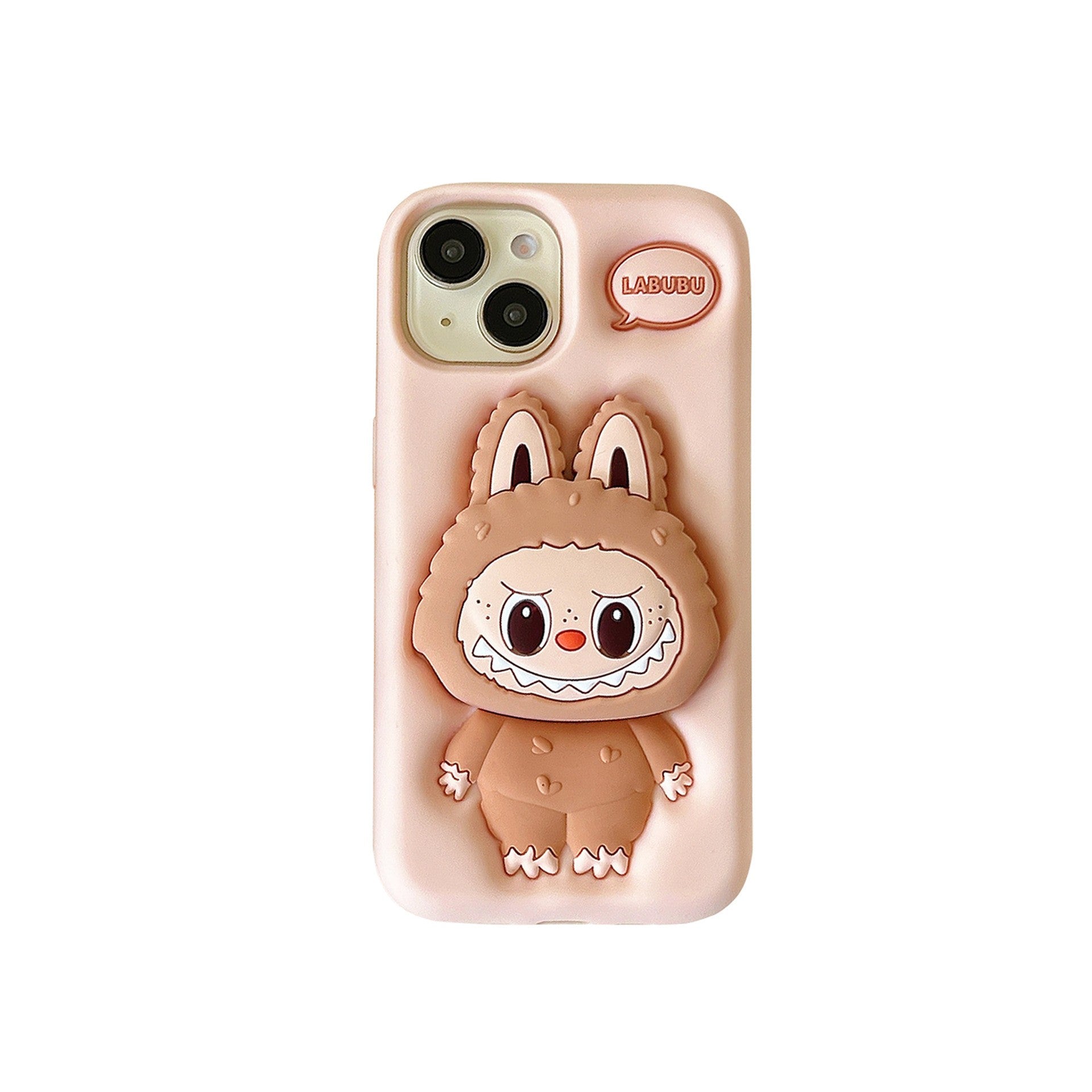 3D Snuggle Suit Labubu Silicone Phone Case-1
