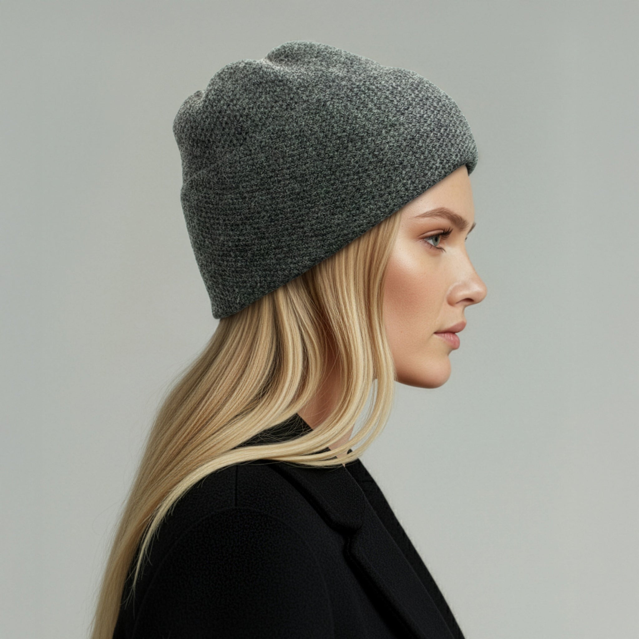 BEANIE IN HONEYCOMB STITCH-0