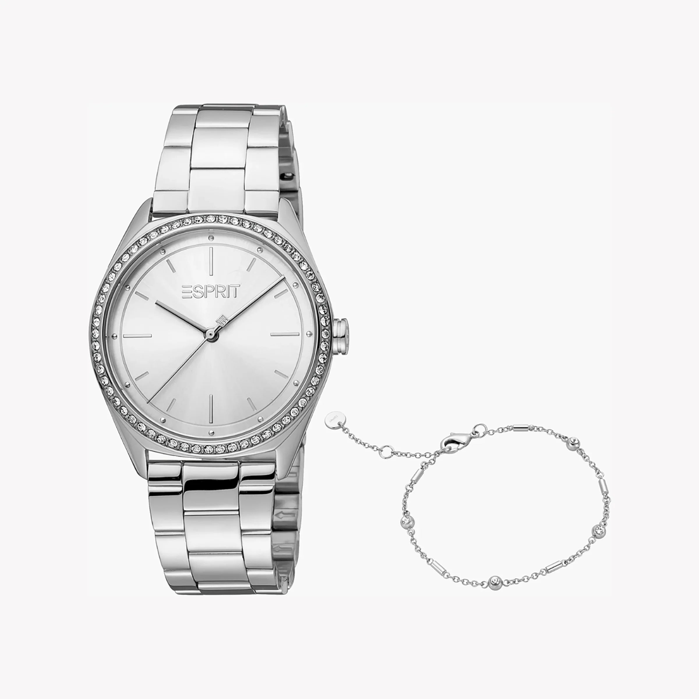 Esprit Women's Silver Stainless Steel Watch, Silver Dial | Es1l201m0025