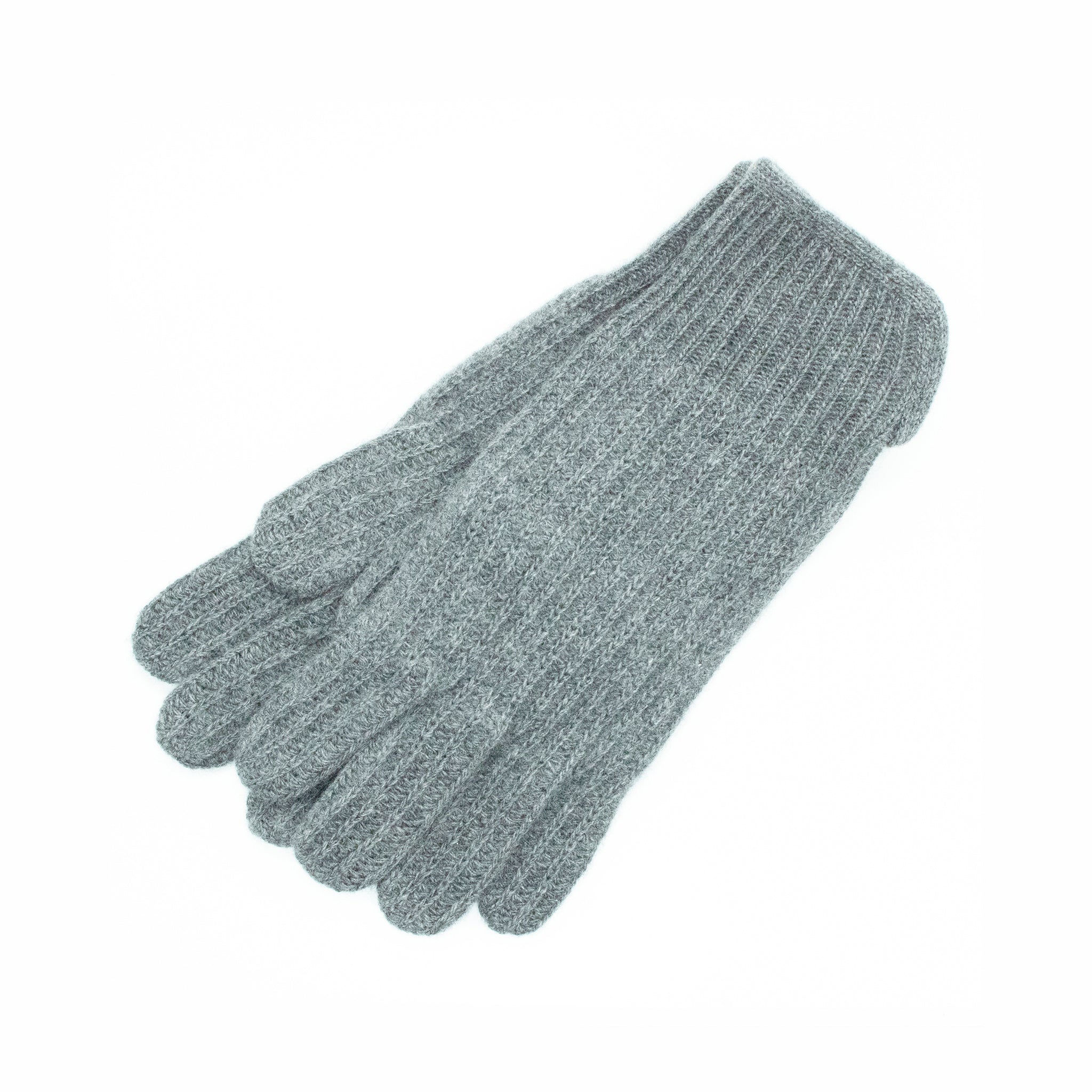 MEN'S RIBBED CASHMERE GLOVES-1