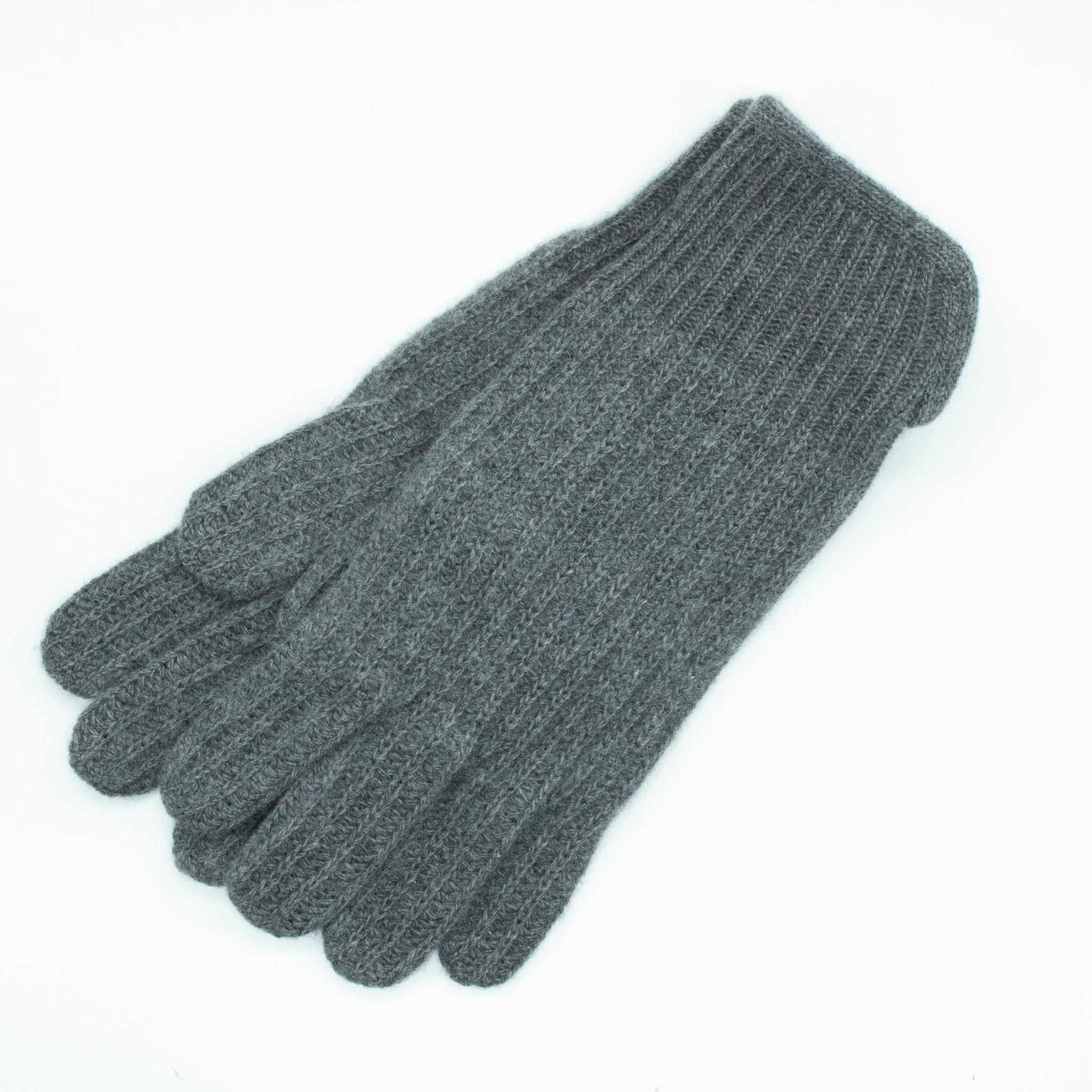 MEN'S RIBBED CASHMERE GLOVES-2