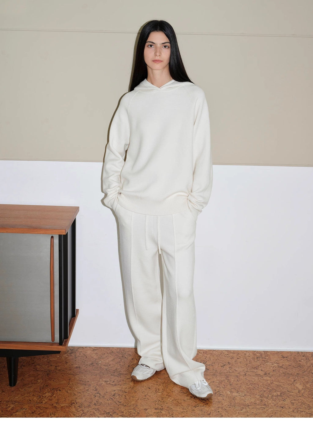 Fireladyfur Women's Wool Knit Hooded Set"Urban One"-0