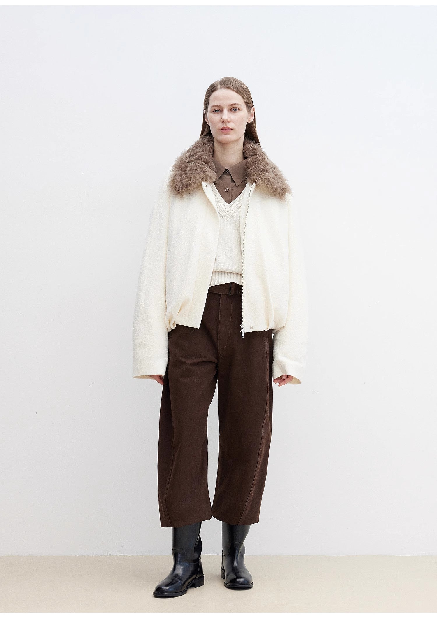 Fireladyfur Women's Parka with Tuscan Fur Collar & Removable Lining"Johnny"-4