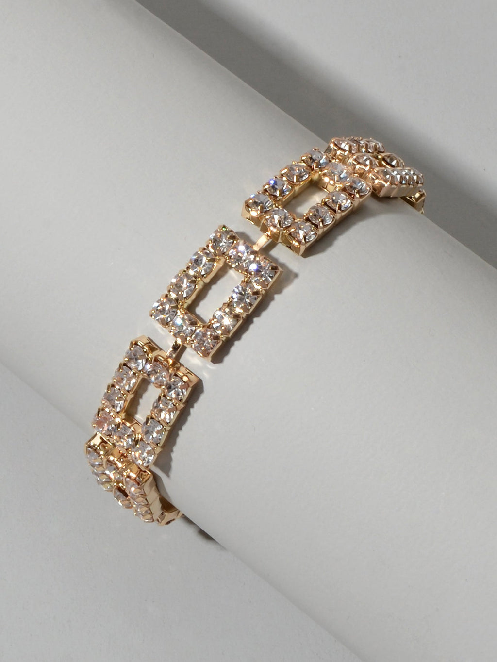 Textured Full Simulated Cubic Zirconia Silver Chain Collection Tennis Bracelets-2