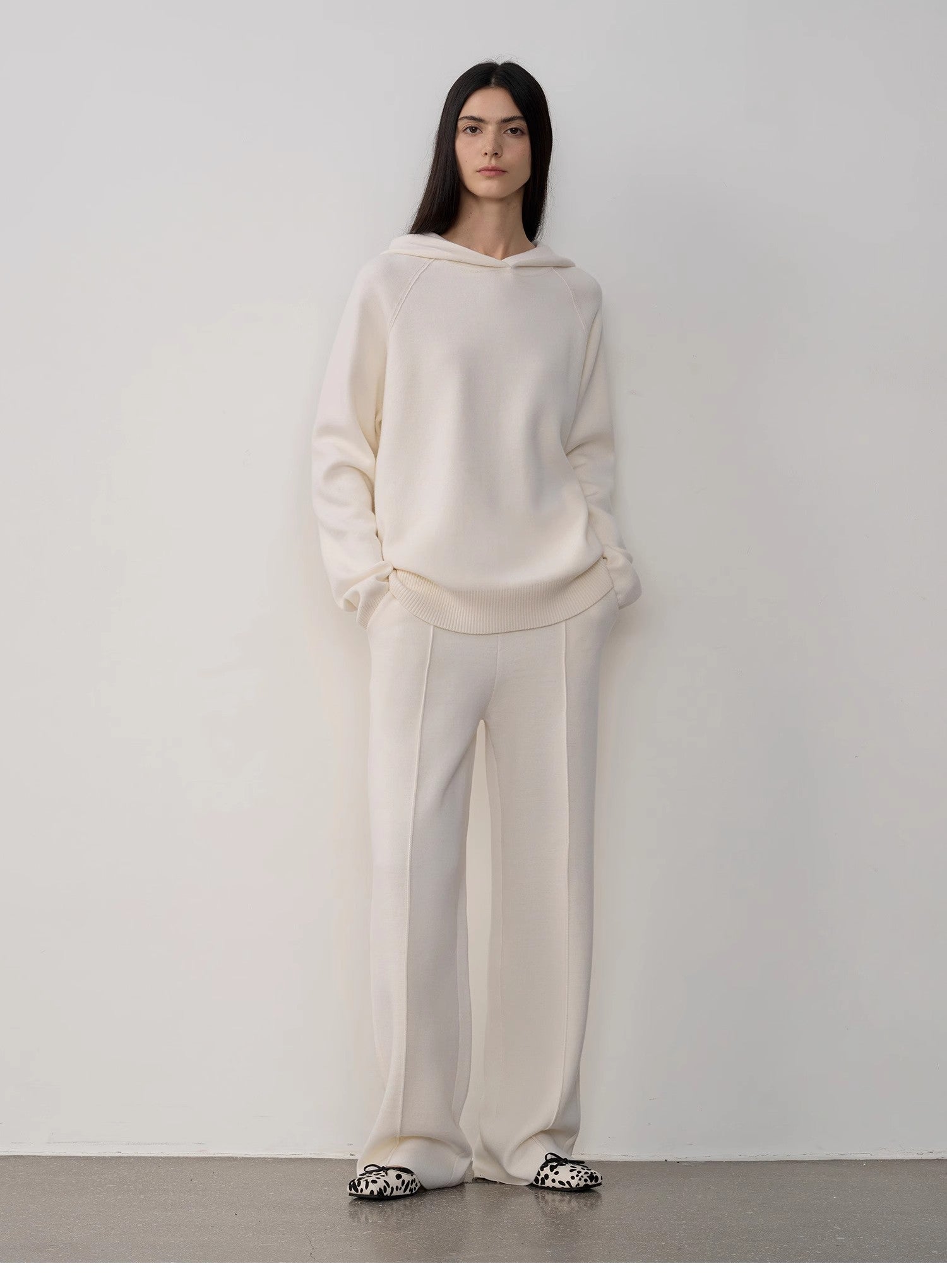 Fireladyfur Women's Wool Knit Hooded Set"Urban One"-13