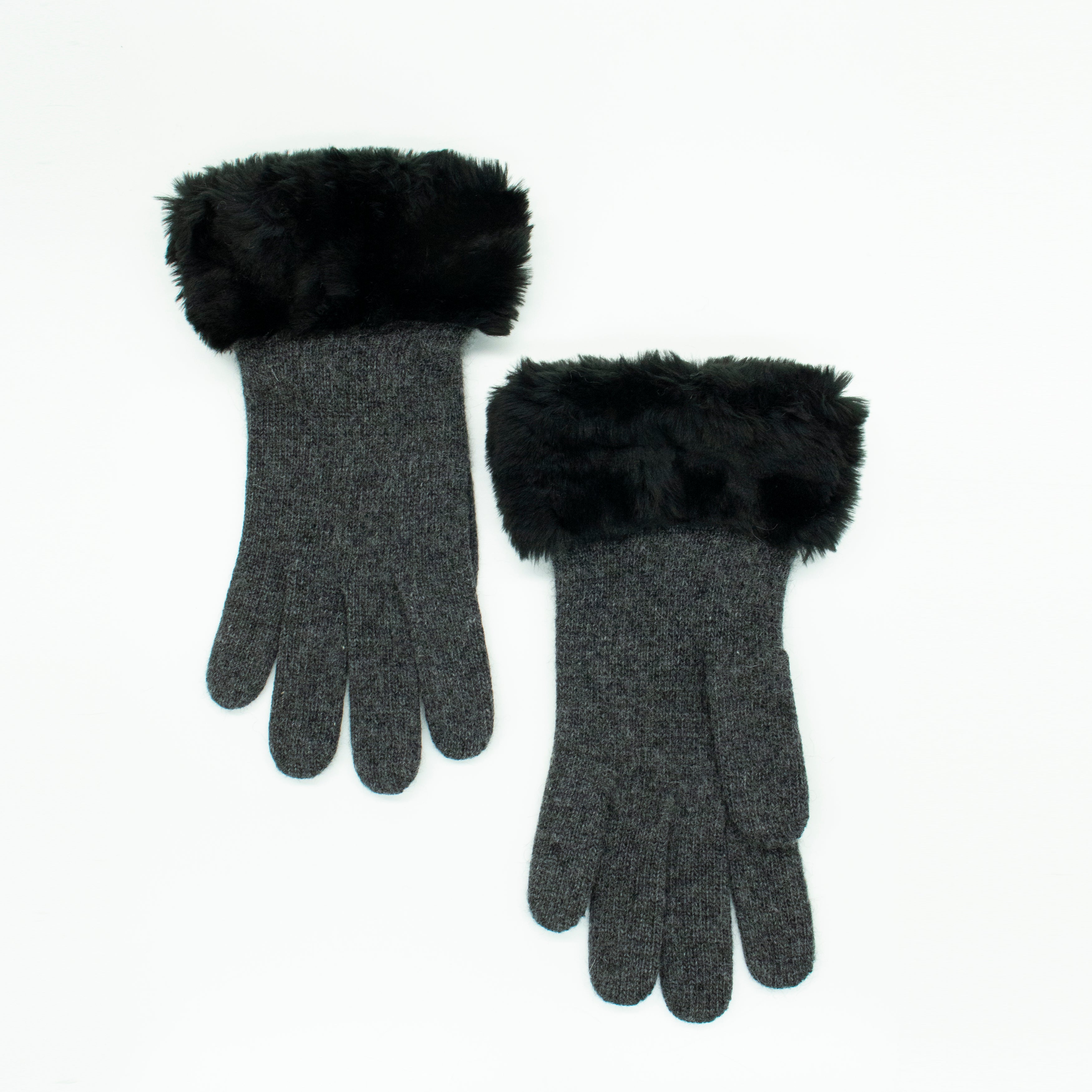 CASHMERE GLOVES WITH FUR TRIM-1