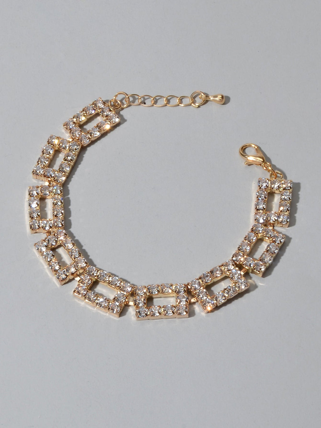 Textured Full Simulated Cubic Zirconia Silver Chain Collection Tennis Bracelets-3