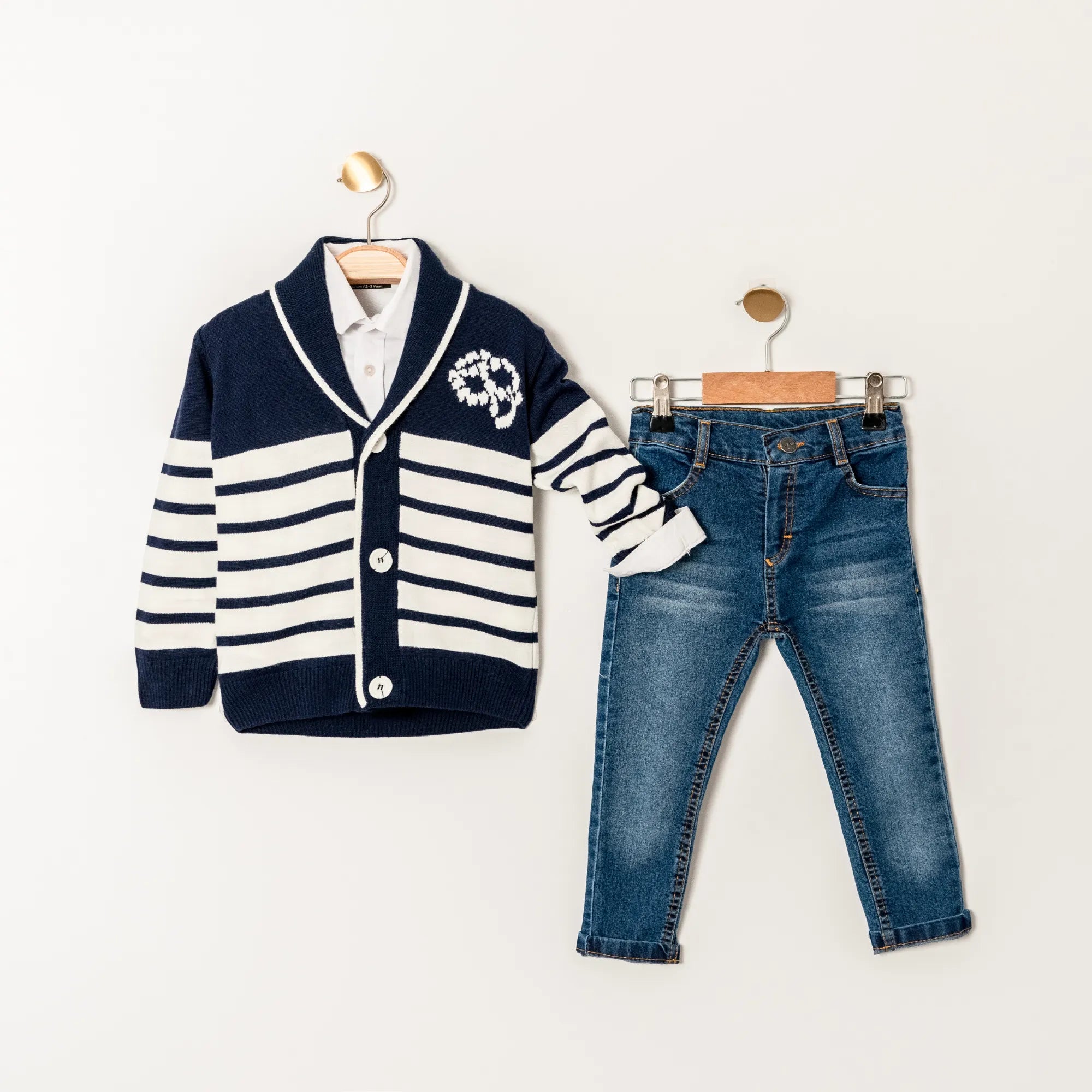 Varsity Boy Sweater Jeans Set-0