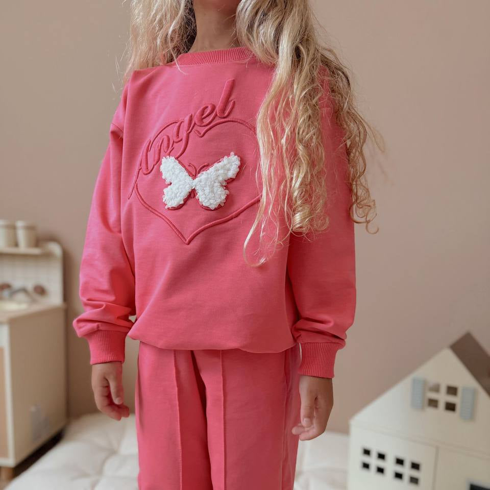 Lovely Butterfly Girls Casual Set