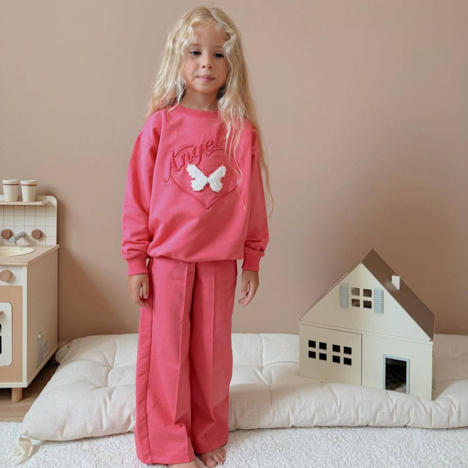 Lovely Butterfly Girls Casual Set