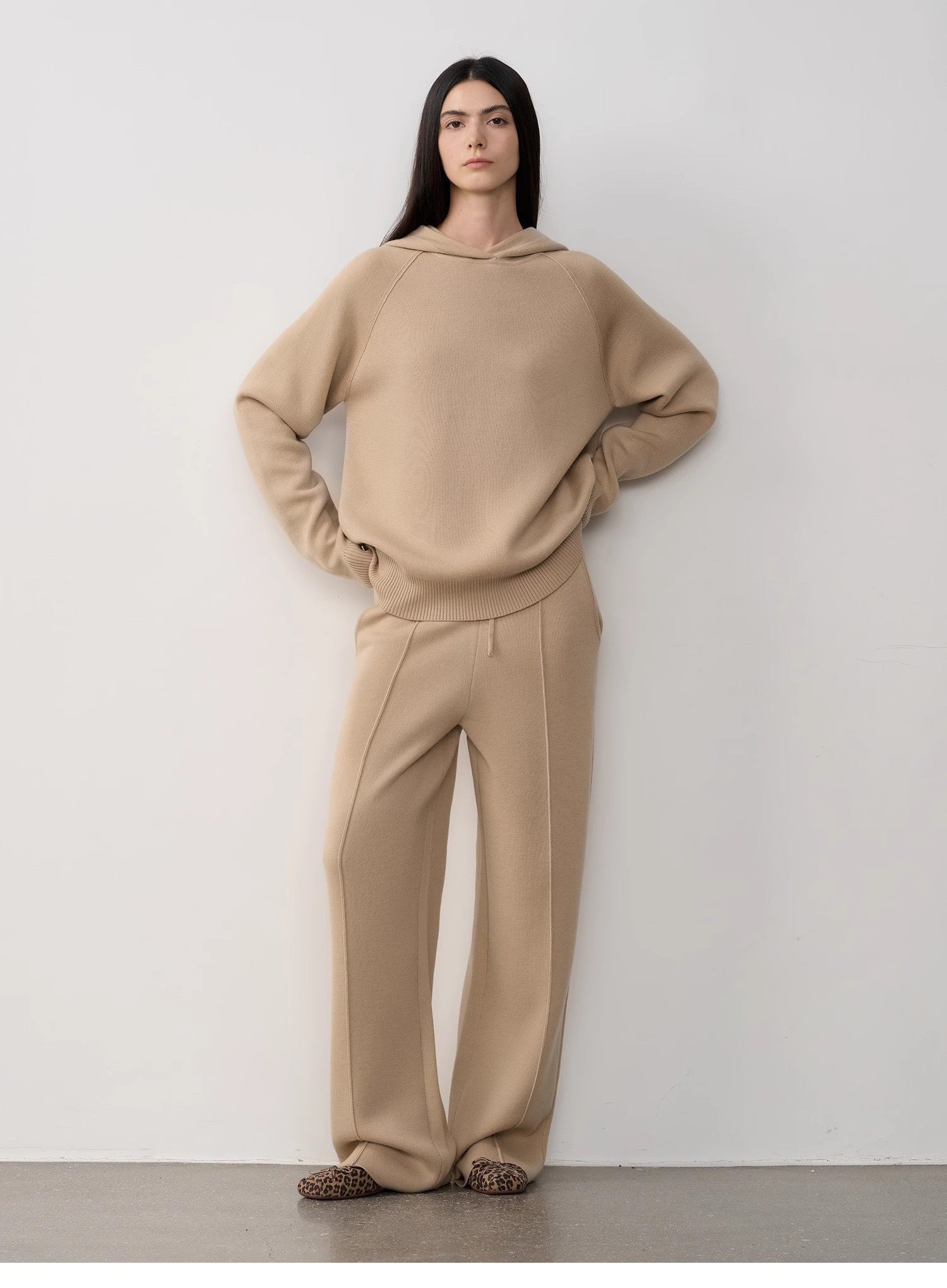 Fireladyfur Women's Wool Knit Hooded Set"Urban One"-14