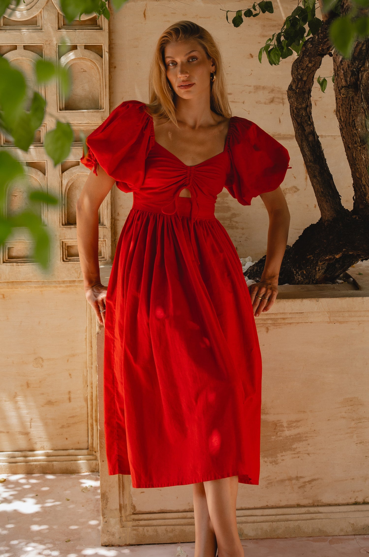 Atrani Puff Sleeve Dress-5