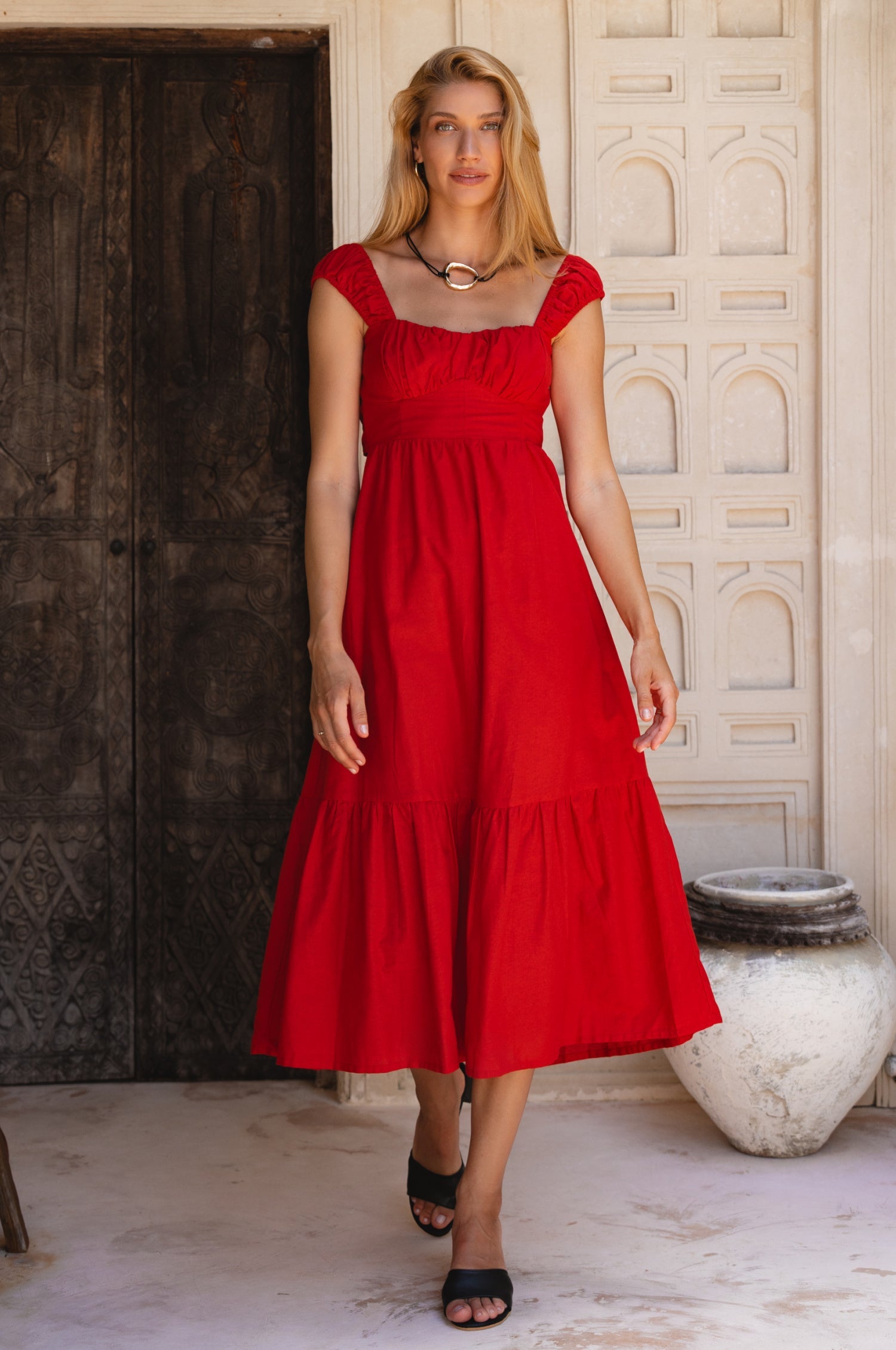 Augusta  Midi Linen Dress-2