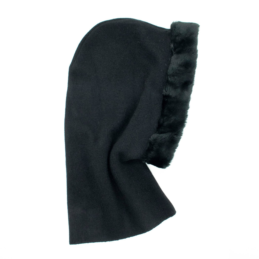 CASHMERE HOOD WITH FUR-1