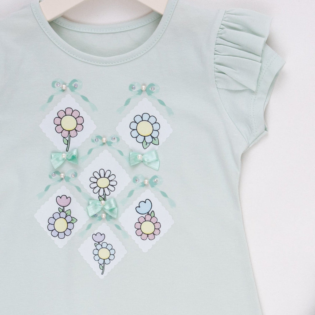 Blue Blossom Girl Skirt Set-4