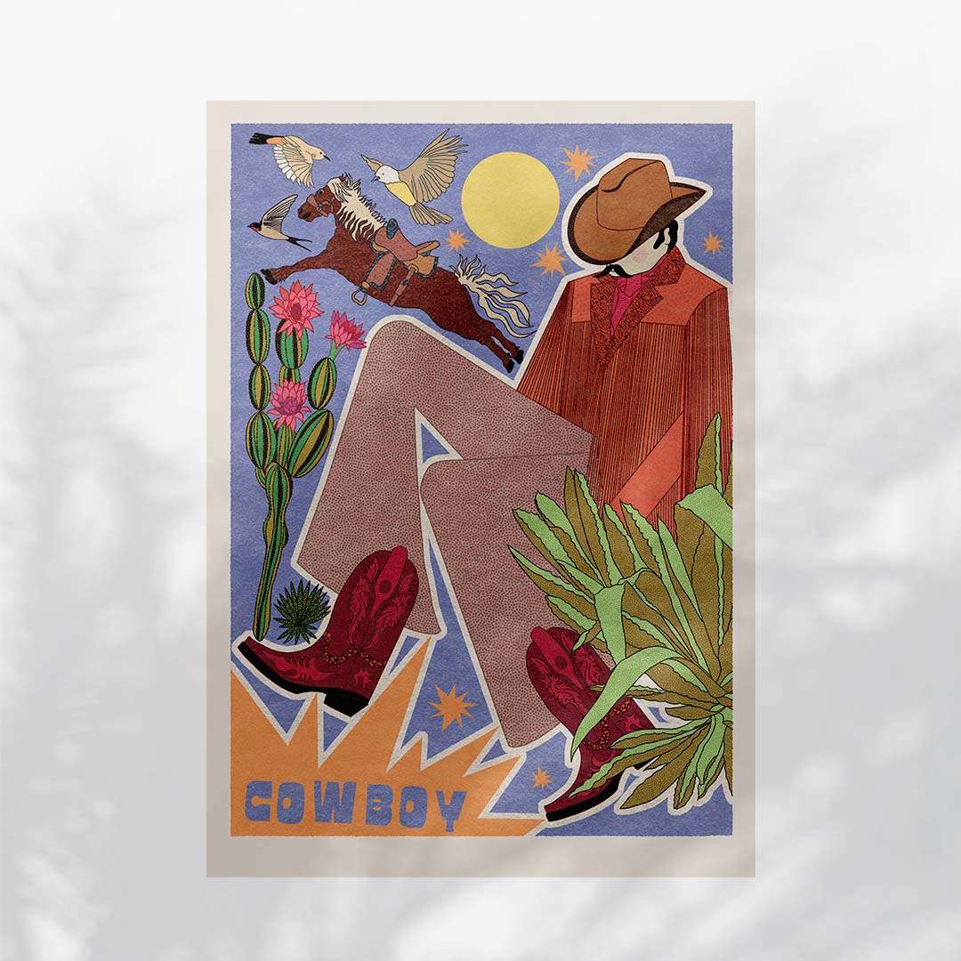 Cowboy Art Print
