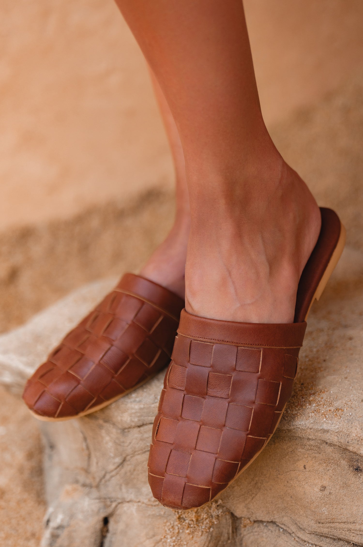 Clementine Leather Slides-0