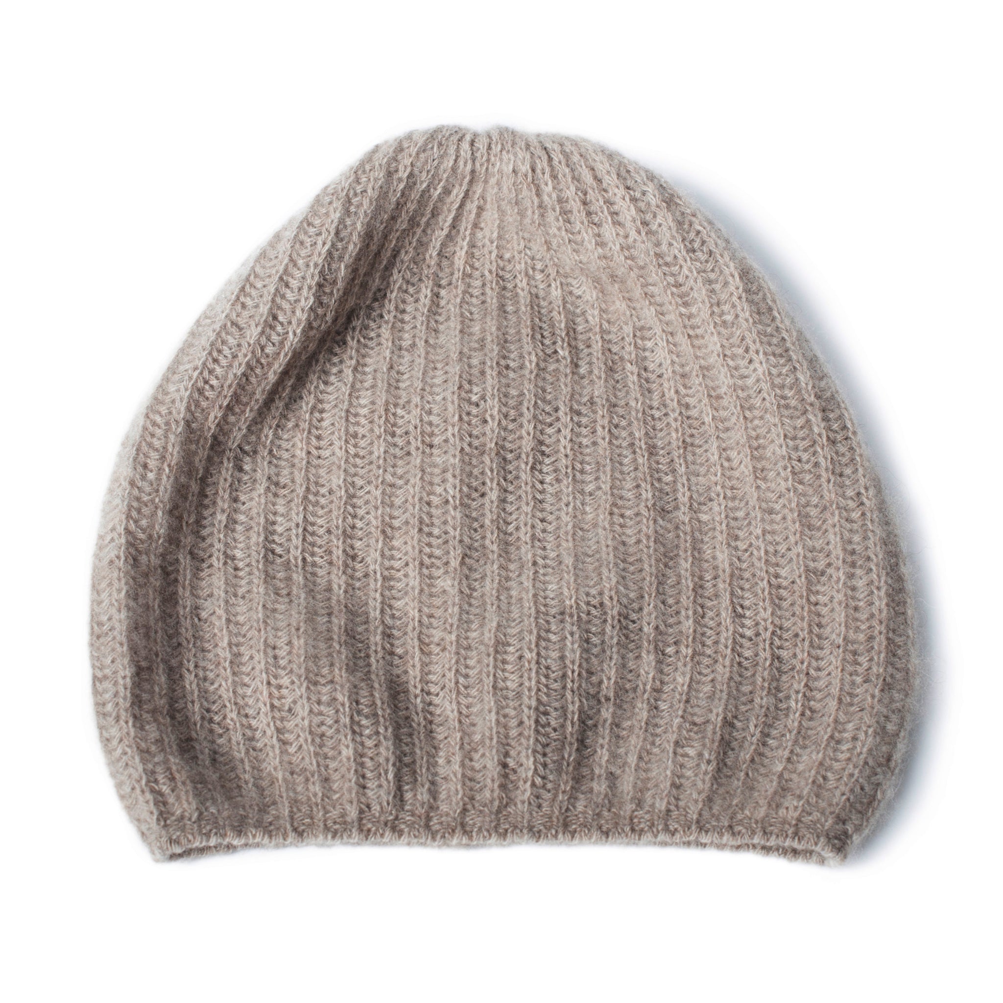 MEN'S CASHMERE SLOUCHY RIBBED HAT-5