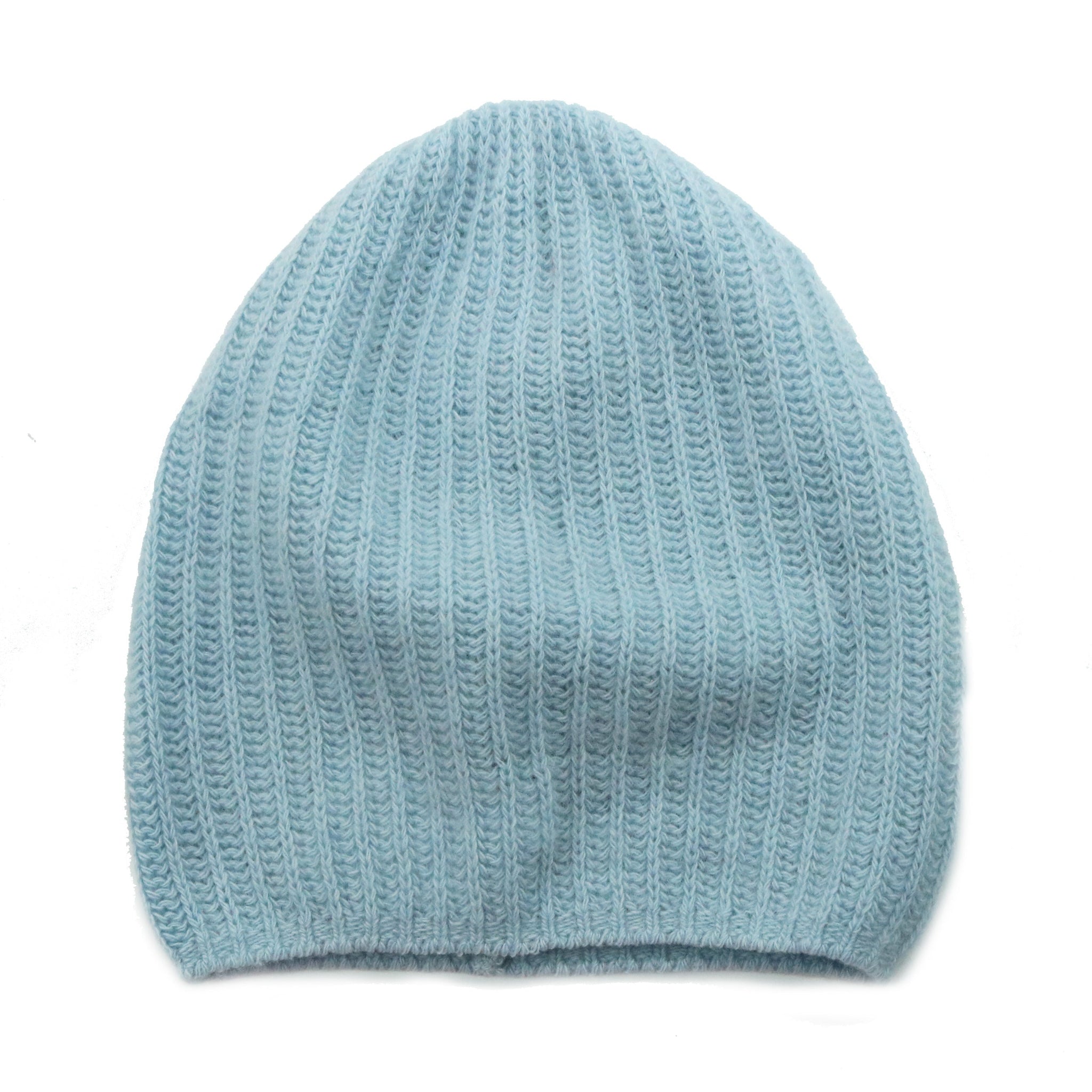 CASHMERE SLOUCHY RIBBED HAT-1