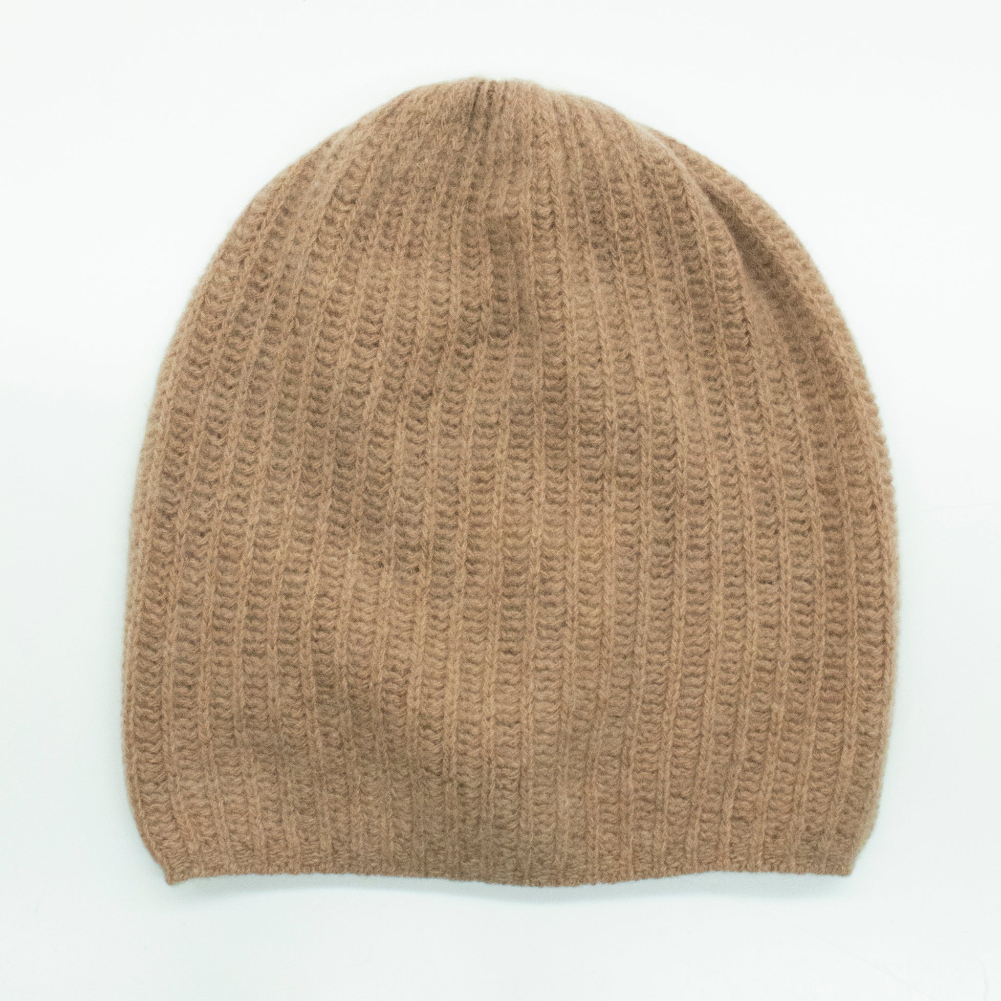 CASHMERE SLOUCHY RIBBED HAT-4