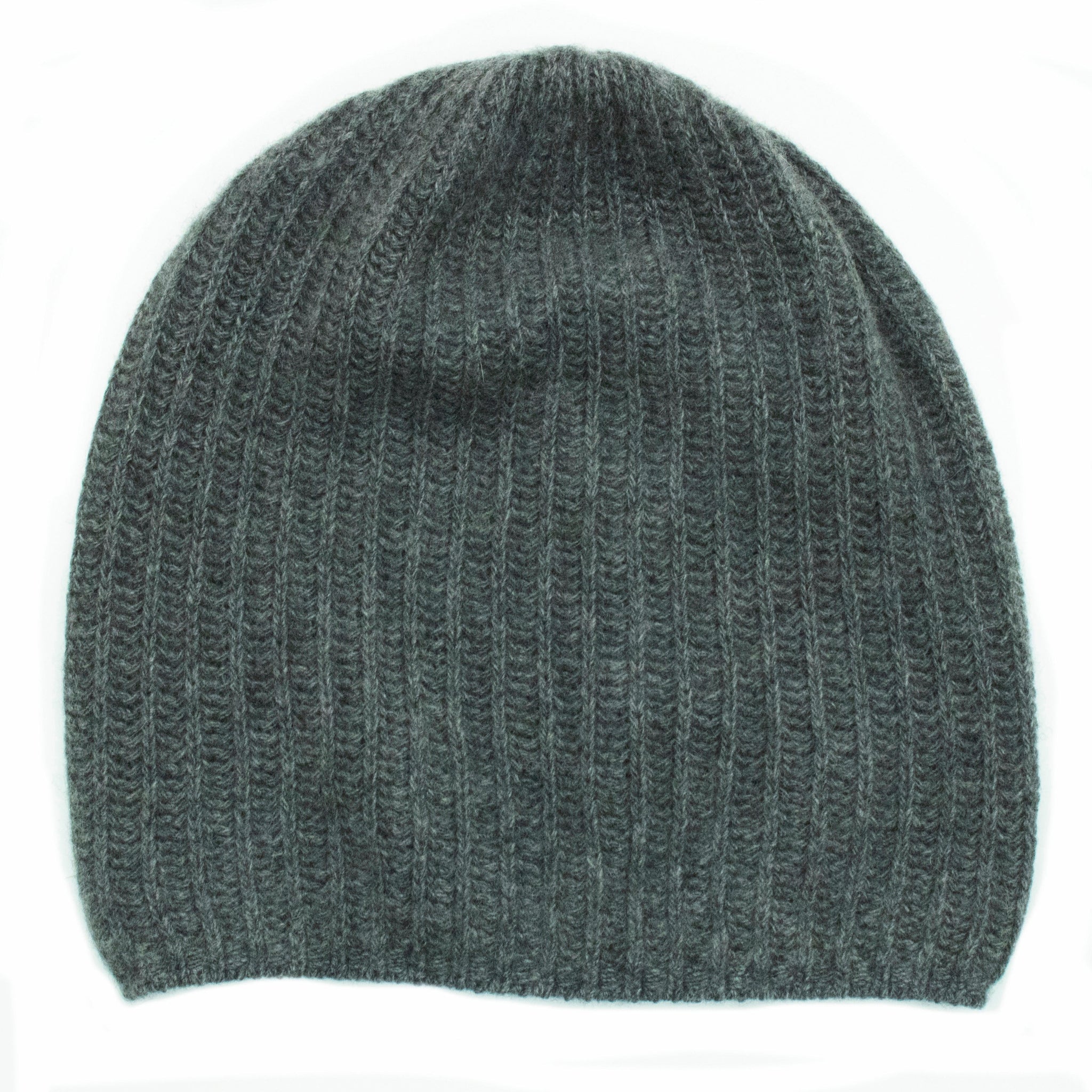 CASHMERE SLOUCHY RIBBED HAT-6