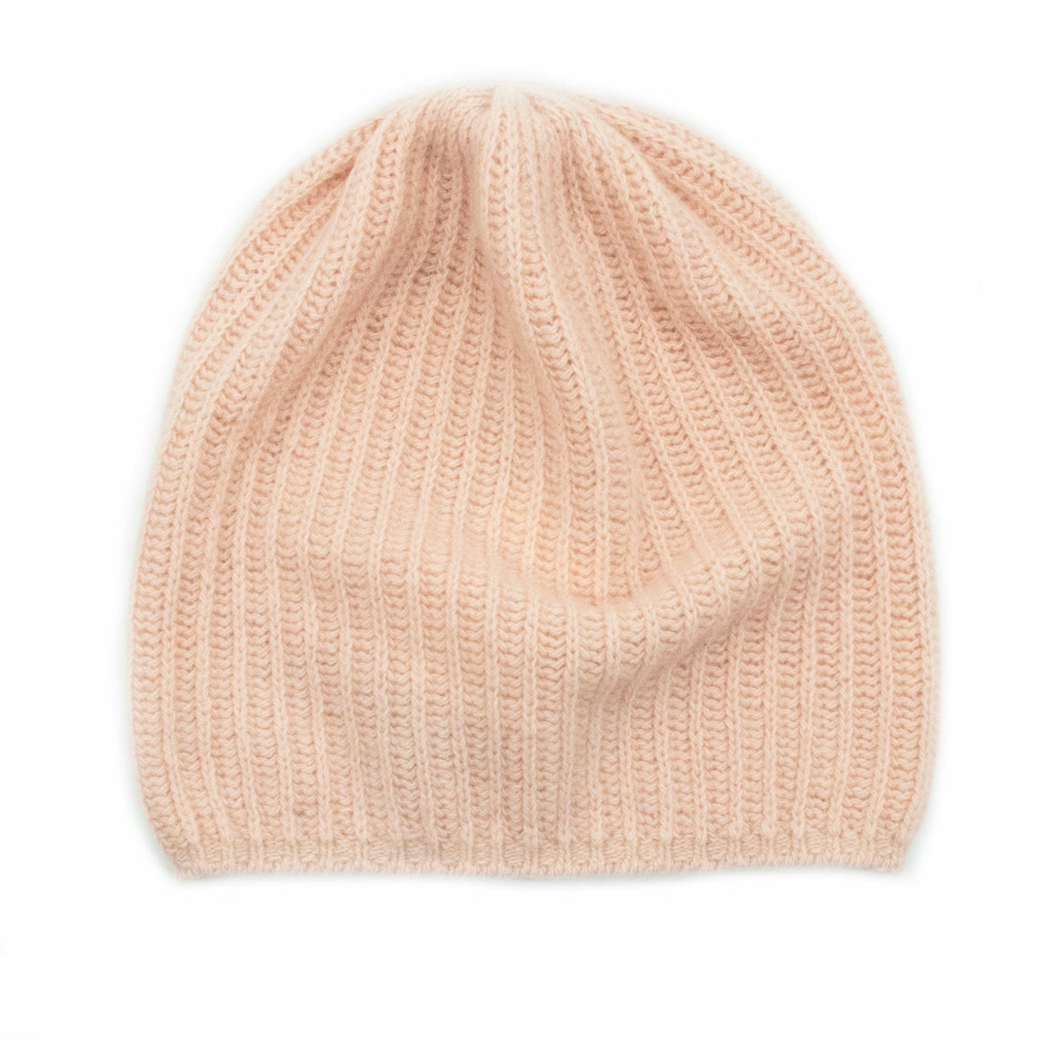 CASHMERE SLOUCHY RIBBED HAT-5