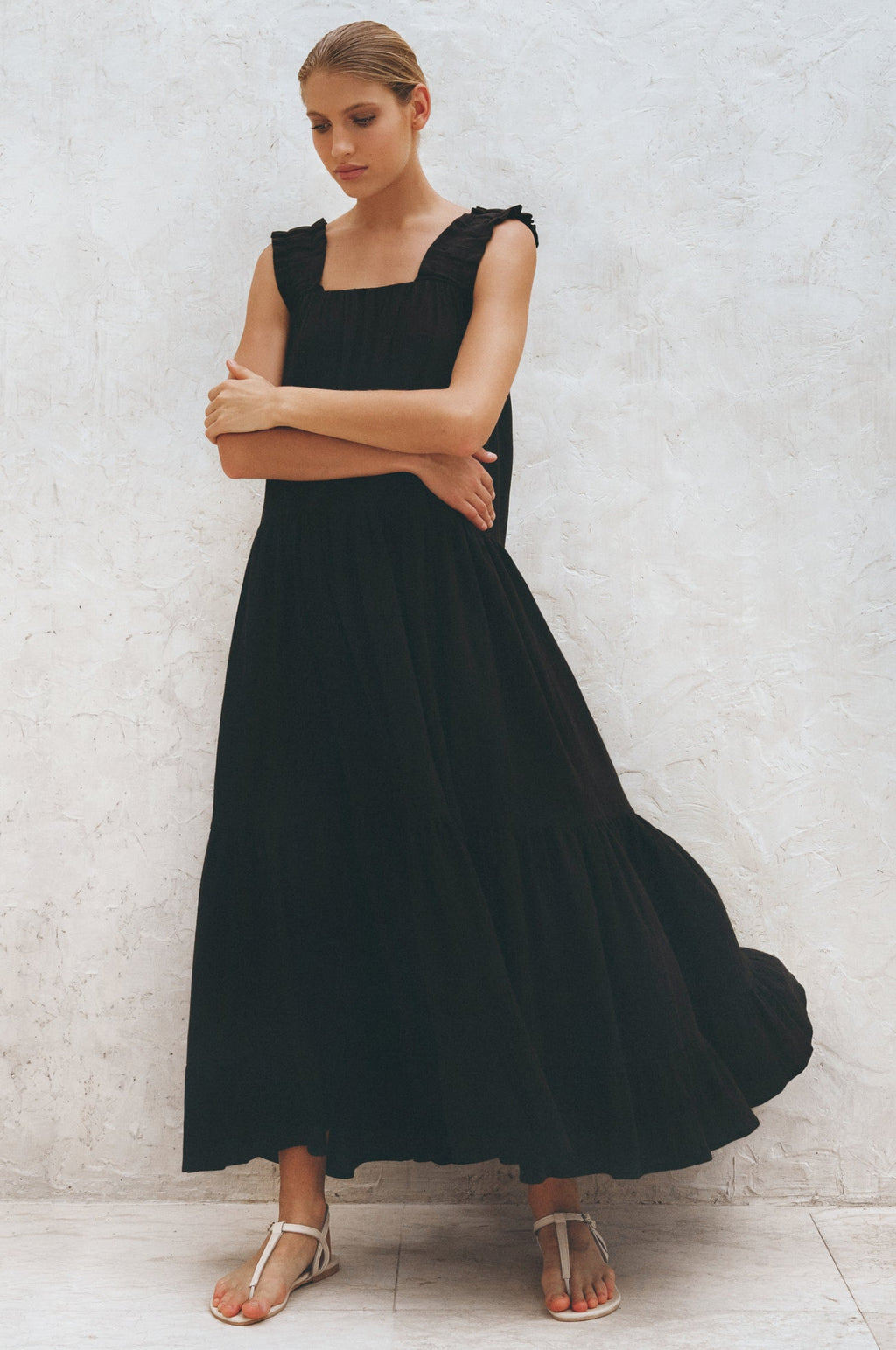 La Palma Linen Maxi Dress-2