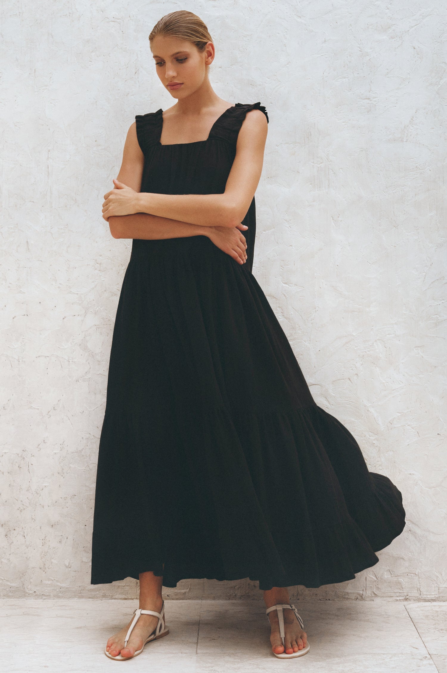 La Palma Linen Maxi Dress-2